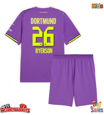 Borussia Dortmund Julian Ryerson #26 Replica Third Stadium Kit for Kids 2026-27 Short Sleeve (+ pants)